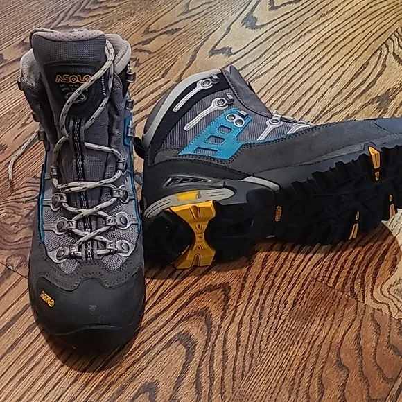 Asolo GTX Women's Gray and Blue Hiking Boots - Picture 9 of 9